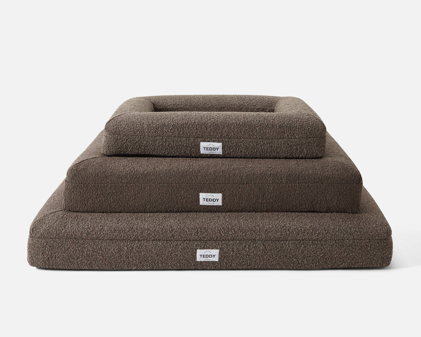 Wechselbezug Bouclé braun für das Hundebett von TEDDY LONDON