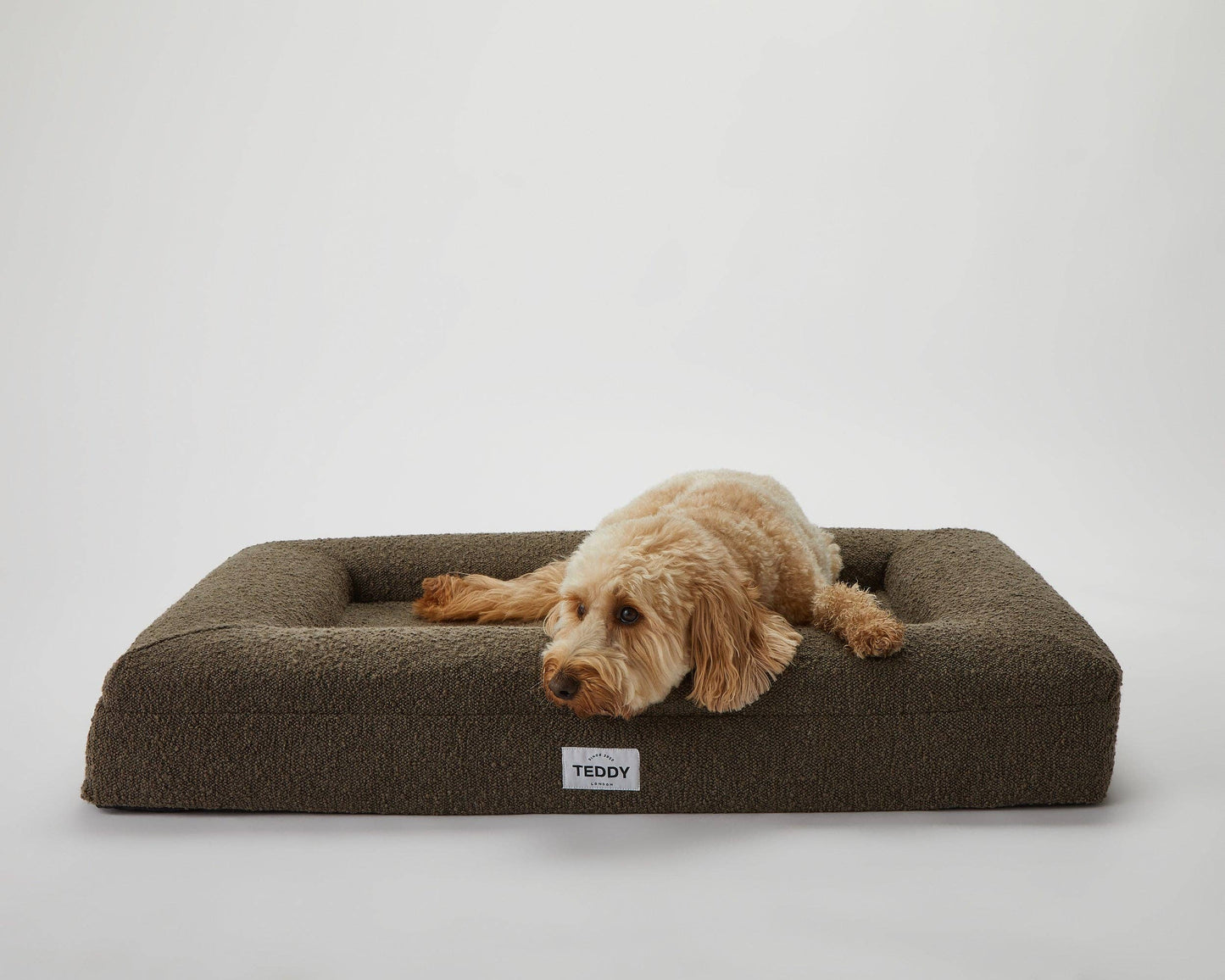 Wechselbezug Bouclé braun für das Hundebett von TEDDY LONDON