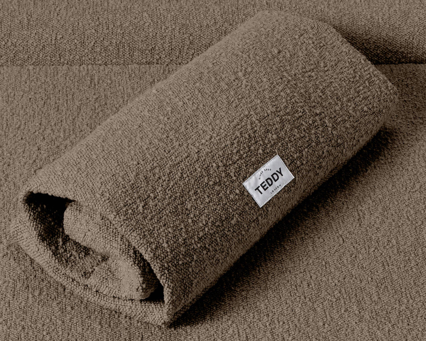 Wechselbezug Bouclé braun für das Hundebett von TEDDY LONDON