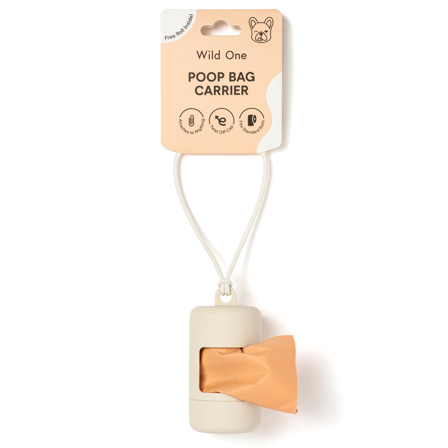 Minimalistischer Kotbeutelspender grau