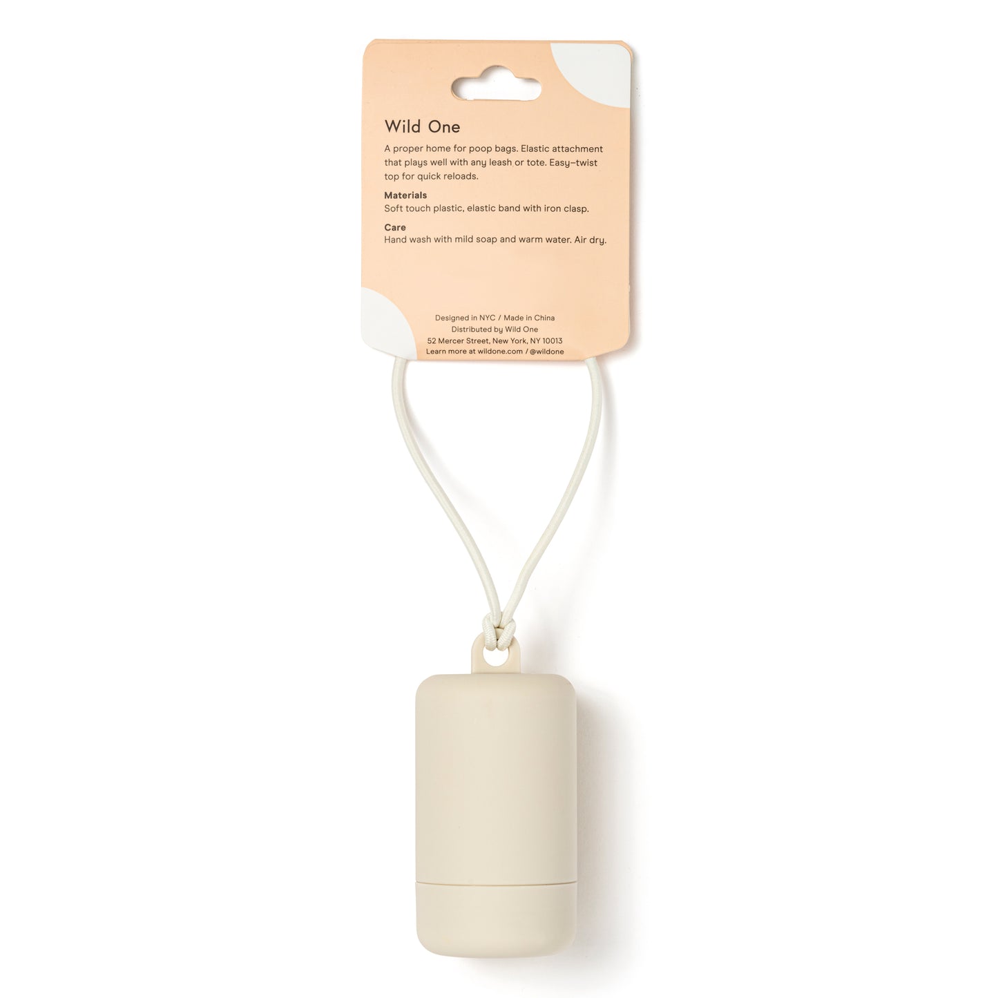 Minimalistischer Kotbeutelspender grau