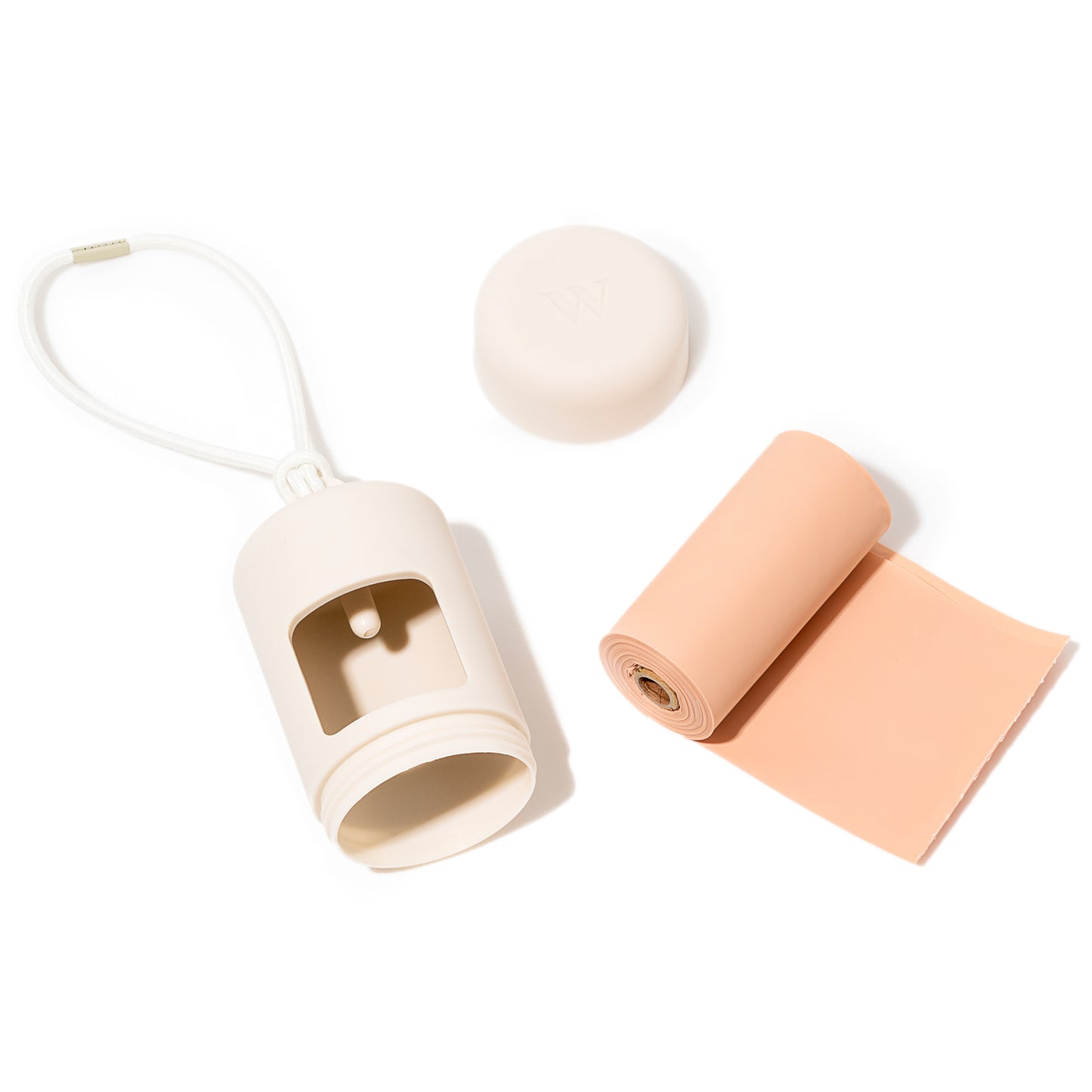 Minimalistischer Kotbeutelspender grau