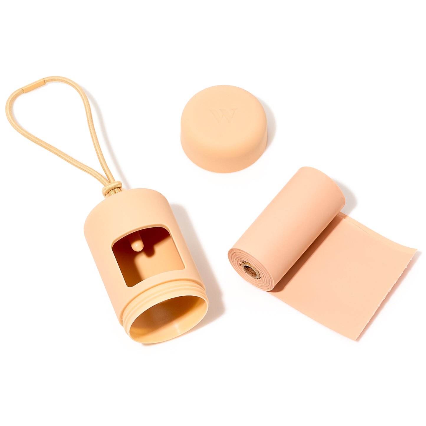 Minimalistischer Kotbeutelspender nude