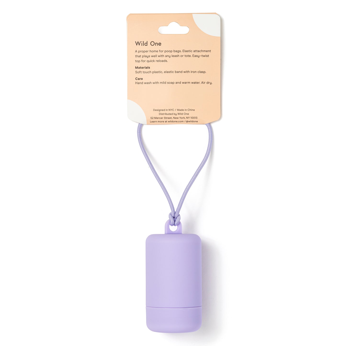 Minimalistischer Kotbeutelspender lila