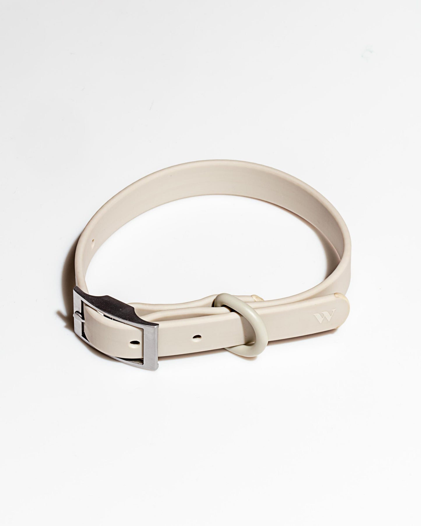 Minimalistisches Hundehalsband grau