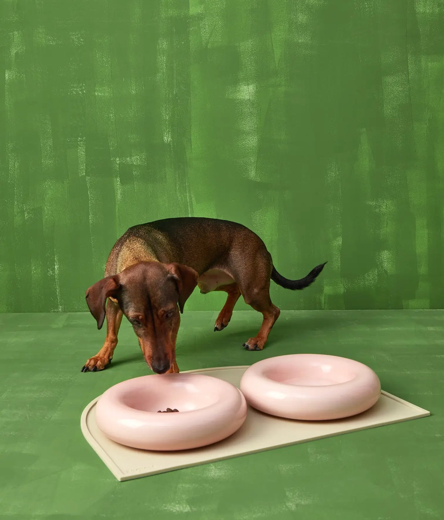 Rosa Keramiknapf für Hunde