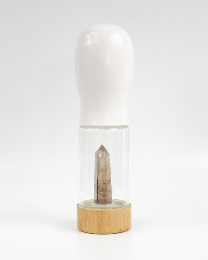 Hundetrinkflasche mit Quarzkristall